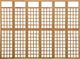 vidaXL Parawan pokojowy 6-panelowy/trejaż, drewno jodłowe, 242,5x180cm 2