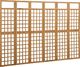vidaXL Parawan pokojowy 6-panelowy/trejaż, drewno jodłowe, 242,5x180cm 3