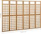 vidaXL Parawan pokojowy 6-panelowy/trejaż, drewno jodłowe, 242,5x180cm 6