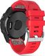 Alogy Gumowy pasek Alogy karbon do Garmin Fenix 5/5 Plus/6/6 pro czerwony uniwersalny 5