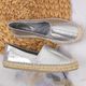 Big Star Espadryle damskie z eko skóry srebrne Big Star HH274504 37 3