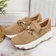W. Potocki Sneakersy damskie z łańcuchem slip on beżowe Potocki 39 4