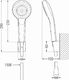 Mexen Mexen Sabre R05 bateria wannowa z zestawem prysznicowym, chrom - 7213R05-00 2