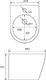 Bidet Mexen Mexen Rico bidet wiszący, czarny mat - 35724885 2