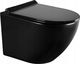 Miska WC Mexen Lena Rimless z deską wolnoopadającą slim, duroplast, czarna (30224070) 1