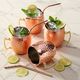 kubek koktajlowy Moscow Mule 550 ml stal nierdzewna rose gold 9 szt 2