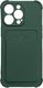 Hurtel Card Armor Case etui pokrowiec do iPhone XR portfel na kartę silikonowe pancerne etui Air Bag zielony 1