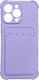 Hurtel Card Armor Case etui pokrowiec do iPhone 11 Pro Max portfel na kartę silikonowe pancerne etui Air Bag fioletowy 1