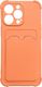 Hurtel Card Armor Case etui pokrowiec do Xiaomi Redmi Note 10 / Redmi Note 10S portfel na kartę silikonowe pancerne etui Air Bag pomarańczowy 1