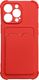 Hurtel Card Armor Case etui pokrowiec do Samsung Galaxy A32 4G portfel na kartę silikonowe pancerne etui Air Bag czerwony 1