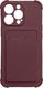 Hurtel Card Armor Case etui pokrowiec do Samsung Galaxy A32 4G portfel na kartę silikonowe pancerne etui Air Bag malinowy 1