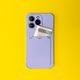 Hurtel Card Armor Case etui pokrowiec do Samsung Galaxy A32 4G portfel na kartę silikonowe pancerne etui Air Bag malinowy 4