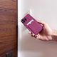 Hurtel Card Armor Case etui pokrowiec do Samsung Galaxy A32 4G portfel na kartę silikonowe pancerne etui Air Bag malinowy 6