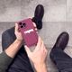 Hurtel Card Armor Case etui pokrowiec do Samsung Galaxy A32 4G portfel na kartę silikonowe pancerne etui Air Bag malinowy 8