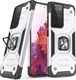 Wozinsky Wozinsky Ring Armor pancerne hybrydowe etui pokrowiec + magnetyczny uchwyt Samsung Galaxy S22 Ultra srebrny 1
