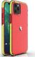 Hurtel Spring Case pokrowiec żelowe etui z kolorową ramką do iPhone 13 mini żółty 1
