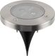 Ranex ground spot Torino solar led 13,2 x 12 cm stainless steel silver 1