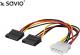 Savio Molex - SATA x2, 0.18m, Wielokolorowy (SAVIO AK-13) 1