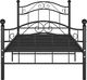 vidaXL Rama łóżka, czarna, metalowa, 90 x 200 cm 3
