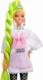 Lalka Barbie Mattel Extra Moda - Biała tunika/Neonowe zielone włosy (GRN27/HDJ44) 1