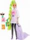 Lalka Barbie Mattel Extra Moda - Biała tunika/Neonowe zielone włosy (GRN27/HDJ44) 3