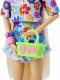 Lalka Barbie Mattel Extra Moda - Komplet w kwiatki/Blond włosy (GRN27/HDJ45) 1