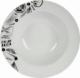 Vessia talerz do makaronu 30 x 7,5 cm porcelana biały/czarny 1