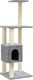 vidaXL Drapak dla kota ze słupkami sizalowymi, jasnoszary, 104 cm 2