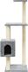 vidaXL Drapak dla kota ze słupkami sizalowymi, jasnoszary, 104 cm 4