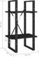 vidaXL 2-poziomowy regał na książki, czarny, 40x30x70 cm, sosnowy 8