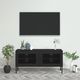 vidaXL Szafka pod telewizor, czarna, 105x35x50 cm, stalowa 1