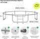 Trampolina ogrodowa Zipro Jump Pro z siatką zewnętrzną 8FT 252cm 2