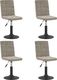 vidaXL Obrotowe krzesła stołowe, 4 szt., jasnoszare, obite aksamitem 2