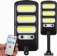 Kinkiet LTC Lampa solarna LTC 3 x LED COB 24 W, 1800 lm, czujnik ruchu i zmierzchu, akumulator 1800 mAh, pilot. 1