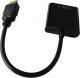 Adapter AV Gembird HDMI - D-Sub (VGA) + Jack 3.5mm czarny (A-HDMI-VGA-03) 1