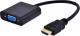 Adapter AV Gembird HDMI - D-Sub (VGA) + Jack 3.5mm czarny (A-HDMI-VGA-03) 1