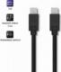 Kabel USB Qoltec USB-C - USB-C 1.4 m Czarny (52350) 3