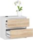 Fabryka Mebli Akord KOMODA K 60 cm 2 SZUFLADY BIAŁA / SONOMA 3