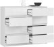 Fabryka Mebli Akord KOMODA K 120 cm 8 SZUFLAD AKRYL BIAŁA WYSOKI POŁYSK 2
