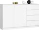 Fabryka Mebli Akord Komoda do sypialni 160 cm K013 - Biała - 2 drzwi 4 szuflady 1