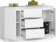 Fabryka Mebli Akord Komoda do salonu 120 cm K016 - Biała - 2 drzwi 3 szuflady 2