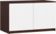 Fabryka Mebli Akord Nadstawka na szafę S 90 cm - wenge-biała - 2 drzwi 1