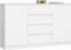 Fabryka Mebli Akord KOMODA K 160 cm 2 DRZWI 4 SZUFLADY BIAŁA 1