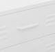 vidaXL Szafka z szufladami, biała, 80x35x101,5 cm, stalowa 4