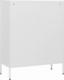 vidaXL Szafka z szufladami, biała, 80x35x101,5 cm, stalowa 7