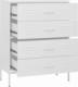 vidaXL Szafka z szufladami, biała, 80x35x101,5 cm, stalowa 8