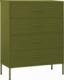 vidaXL Szafka z szufladami, oliwkowozielona, 80x35x101,5 cm, stalowa 2