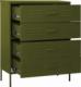 vidaXL Szafka z szufladami, oliwkowozielona, 80x35x101,5 cm, stalowa 8