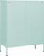 vidaXL Szafka z szufladami, miętowa, 80x35x101,5 cm, stalowa 7