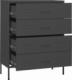 vidaXL Szafka z szufladami, antracytowa, 80x35x101,5 cm, stalowa 8